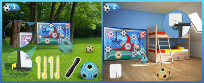 VATOS Football Ball Game Set for Kids Indoor Outdoor Soccer Train Sport Game Foldable Toys for 3 4 5 6 7 8 Years Old Boys Girls