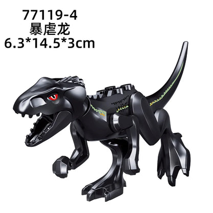 Jurassic World 3 Brutal Raptor Building Blocks Dinosaur Bricks Tyrannosaurus Indominus I-Rex Assemble Toy For Children by Smarsty