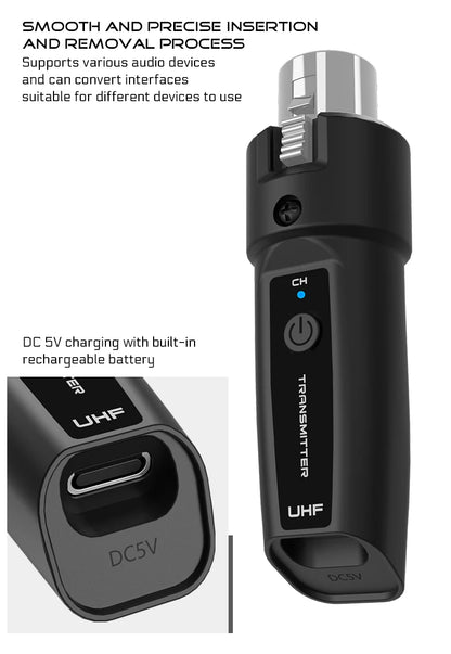 Wireless Microphone System with XLR and 6.5 Transmitter - Smarsty