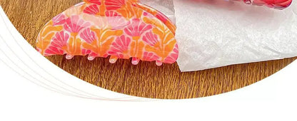 Vintage Floral Hair Claw Clip Elegant Colorful Design - Smarsty
