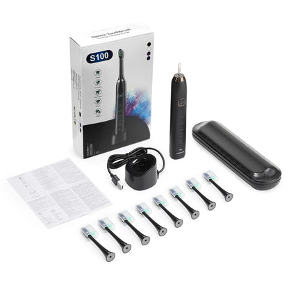 Rechargeable Electric Sonic Toothbrush with Travel Case - Smarsty