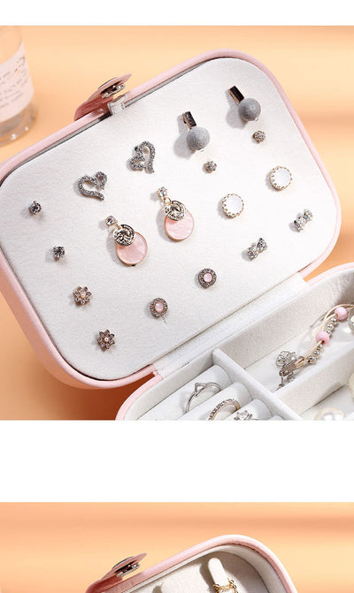 Portable Jewelry Organizer Case with Zipper Closure - Smarsty