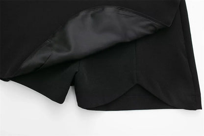 MUJER 2025 Black Mini Skirt Shorts Woman Fashion Asymmetric Skort For Women High Waist Short Skirts Woman Summer Casual Shorts - Smarsty