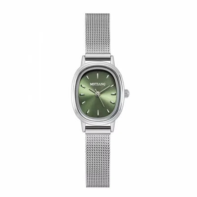Small Oval Dial Green Quartz Watch for Women - Smarsty