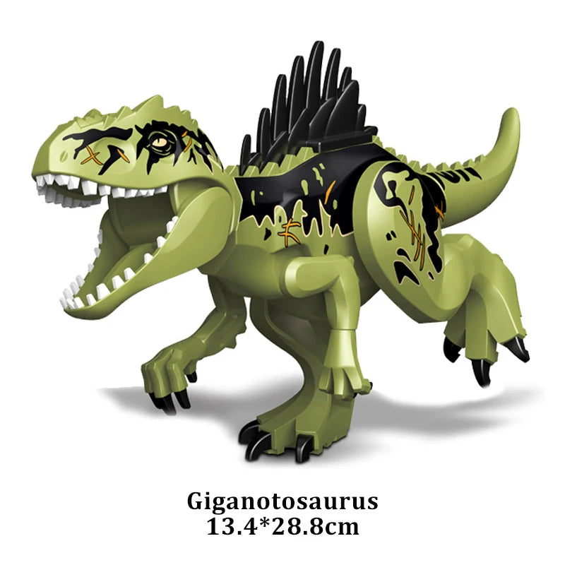 Jurassic Dinosaur World Brutal Raptor T-Rex Triceratops Indominus Rex Model Building Blocks Dino Velociraptor Figure Bricks Toys
