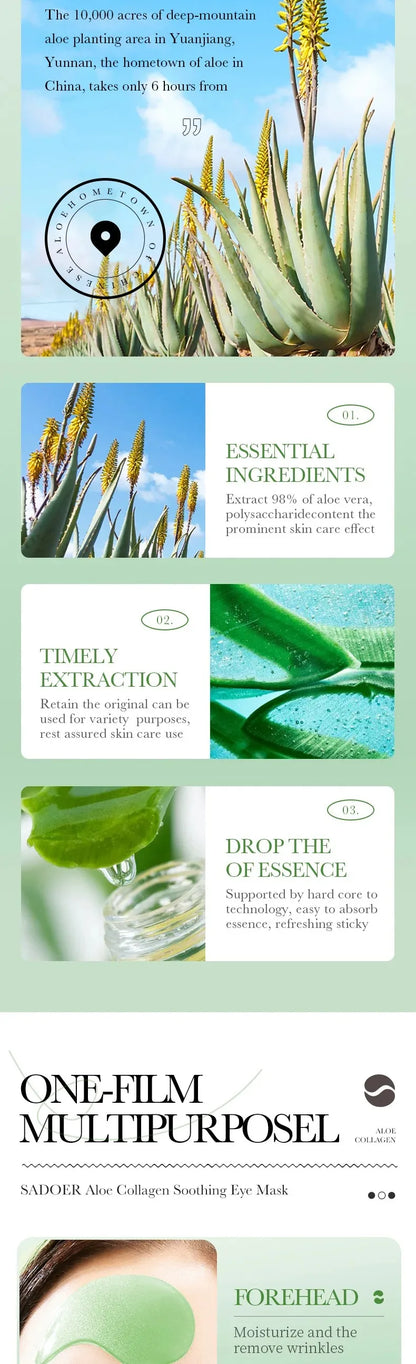 Aloe Vera Collagen Eye Masks for Dark Circles and Moisturizing - Smarsty