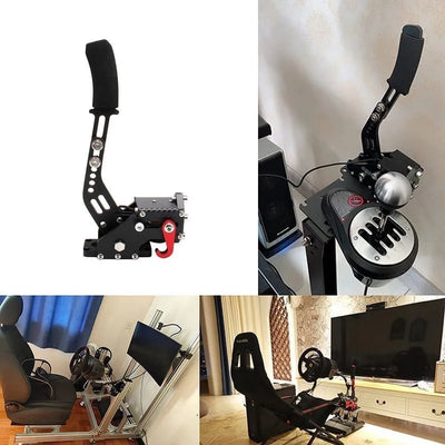 USB Handbrake SIM For G25/27/29 T300 T500 PC Racing Games Fanatecosw Dirt Rally Hand Brake System Red Black Blue HB-1009 - Smarsty