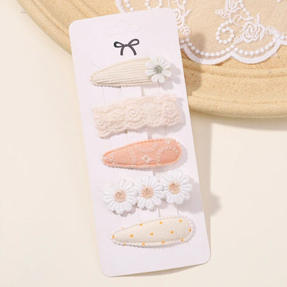 5Pcs Floral Hair Clips Set for Girls - Smarsty