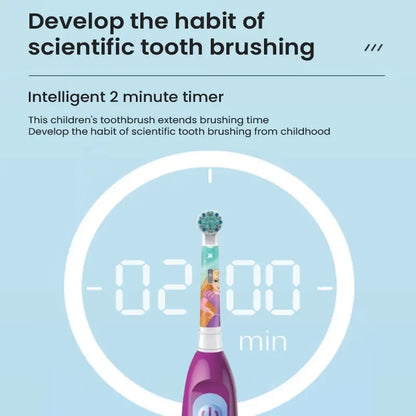 Oral B DB5510K Electric Toothbrush Children Rotary Teeth Brush Soft Bristles 2Min Timer Waterproof Battery Powered For 3-12 Ages - Smarsty