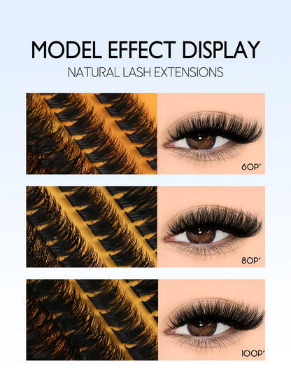GROINNEYA DIY Fluffy Lash Clusters Kit for Volume - Smarsty