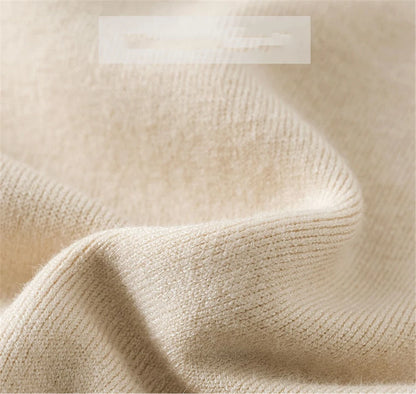 Turtleneck Winter Sweater Women Elegant Thicken Velvet Lined Warm Sueter Knitted Pullover Slim Tops Jersey Knitwear Jumper New - Smarsty