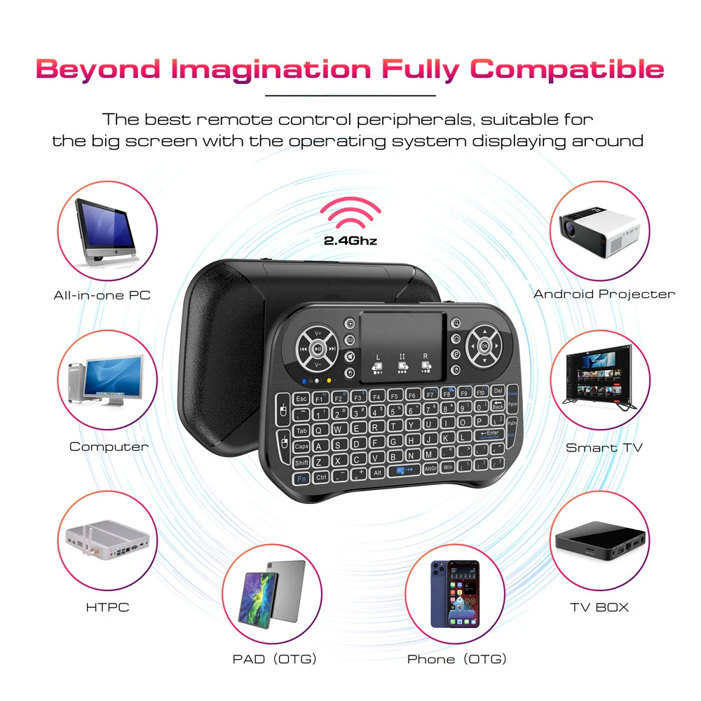 Wireless Backlit Bluetooth Mini Keyboard For Android TV Box