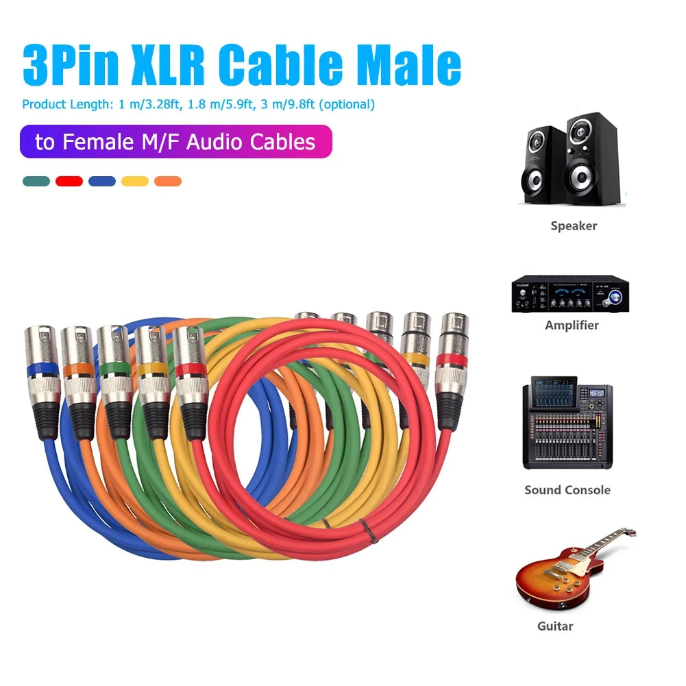 XLR Male to Female Microphone Extension Cable - Smarsty