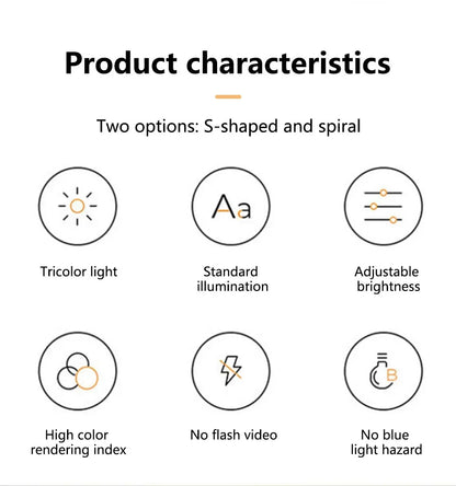 Dimmable LED Spiral Table Lamp for Modern Bedrooms - Smarsty