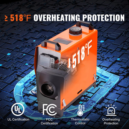 SucceBuy 8KW Diesel Air Heater Bluetooth All-on-one Diesel Heater with LCD Portable Parking Heater for Trailer Camper Van Boat