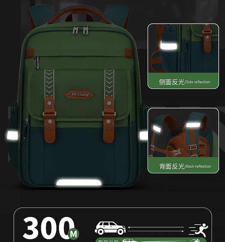 Waterproof Kids School Backpack With Orthopedic Support - Smarsty