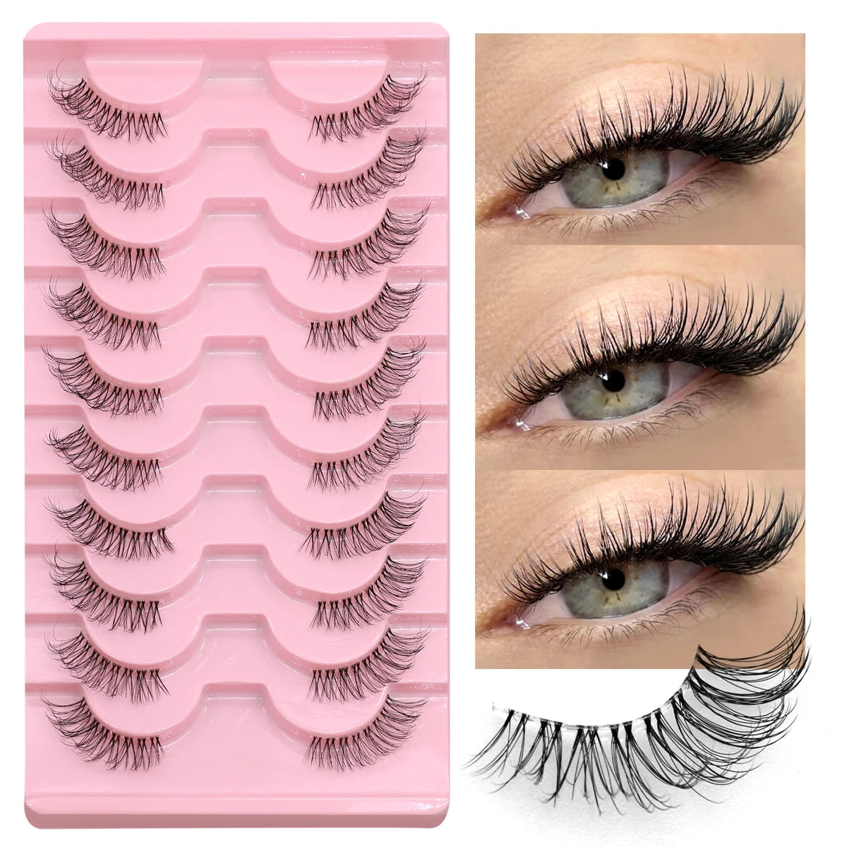 GROINNEYA Soft Natural Faux Mink Eyelashes for Everyday Wear - Smarsty