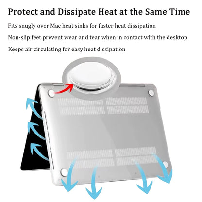 Crystal Clear MacBook Protective Case for Air 13 Pro 14