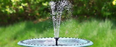 Outdoor Solar Fountain Pump Kit with 6 Nozzles - Smarsty