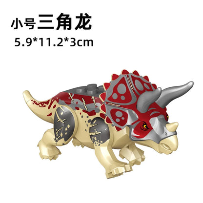 Jurassic World 3 Brutal Raptor Building Blocks Dinosaur Bricks Tyrannosaurus Indominus I-Rex Assemble Toy For Children by Smarsty