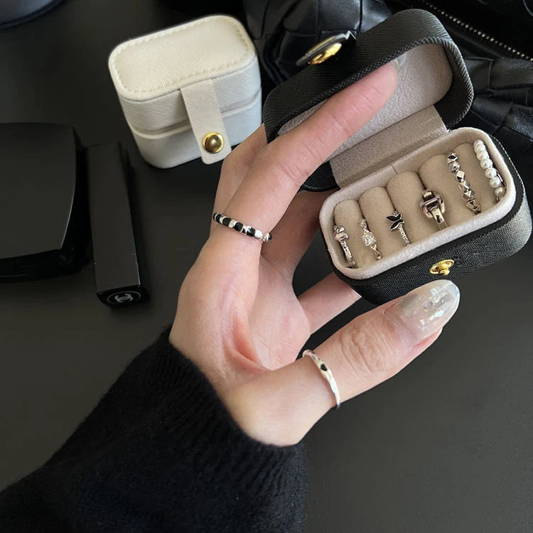 Mini Portable Leather Jewelry Storage Bag for Travel - Smarsty