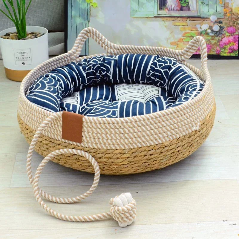 Breathable Summer Cat Bed with Removable Cover - Smarsty