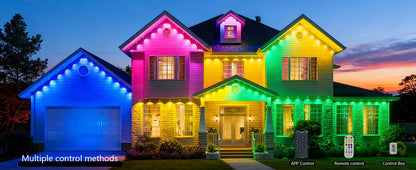 150ft 100ft 50ft Permanent Outdoor Lights Smart RGBIC Outdoor Lights with 75 Scene Modes String Lights with 90 LEDs for Garden