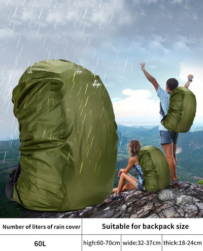 60L Waterproof Backpack Cover Dustproof Rain Cover For Backpack Rainproof Cover Outdoor Camping Hiking Climbing Bag by Smarsty