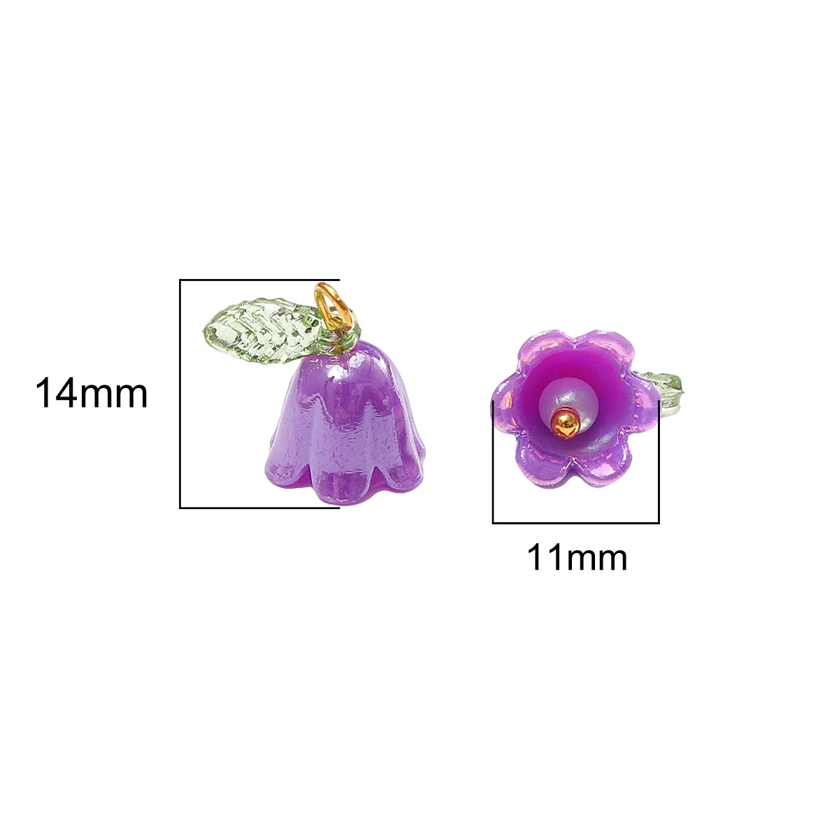 Acrylic Lily of the Valley Flower Beads for Jewelry Making - Smarsty