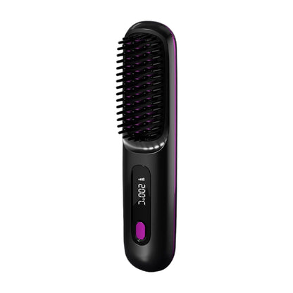 Cordless Hair Straightener Portable Straightener Brush 3 Adjustable Temp Hair Straightening Brush Anti-scald for Hair Styling