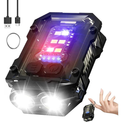 EDC Tactical Flashlight Portable Mini Light Outdoor Camping Hiking Tools Molle Clip USB Rechargeable Running Emergency Hiking by Smarsty