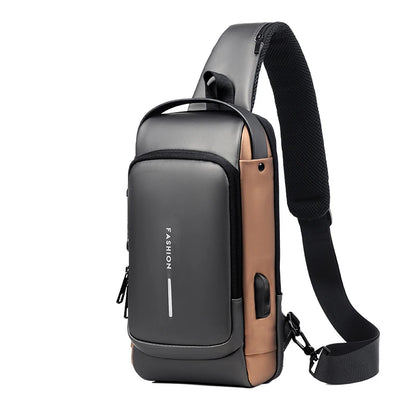 Anti Theft Chest Bag USB Charge Crossbody Sling Pack - Smarsty