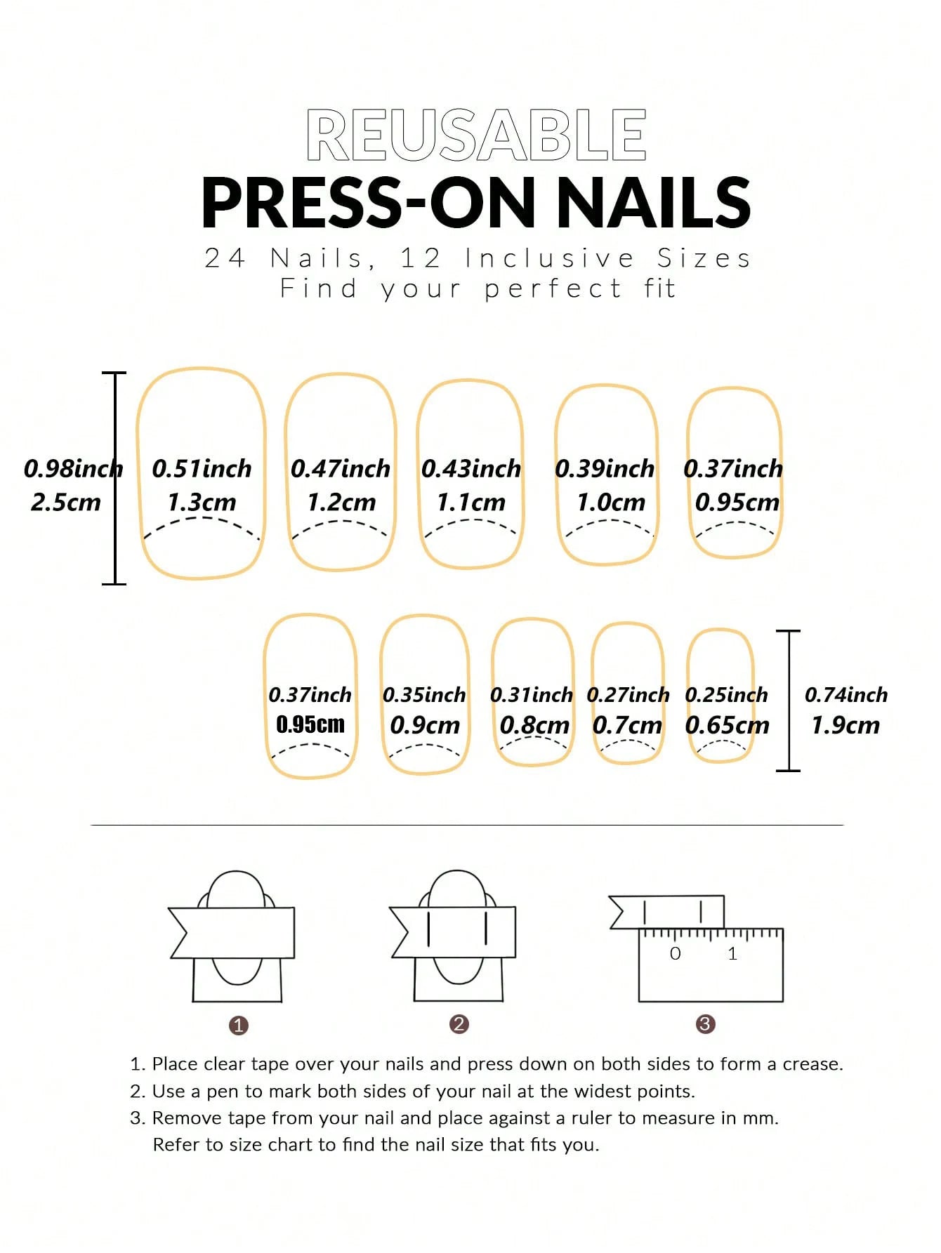 24PCS Pink French Fake Nails for Parties - Smarsty