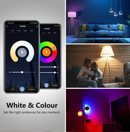 Tuya Smart E27 LED Bulb with RGB Colors and Remote Control - Smarsty