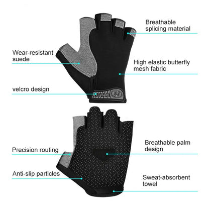 Breathable Half Finger Cycling Gloves Anti Slip Shock Absorption - Smarsty