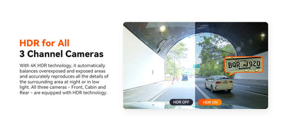 4K Car Dash Cam Featuring GPS And Three Lenses Elite - Smarsty