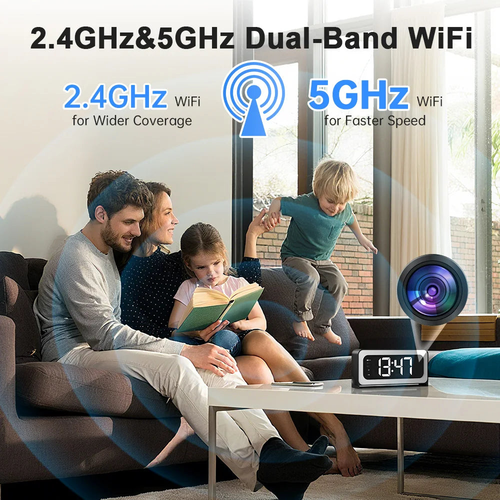 Noahtec 1080P Alarm Clock Mini Camera Wireless Wifi Control IR Night Vision View DVR Camcorder Home Surveillance Monitor Video