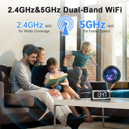 Noahtec 1080P Alarm Clock Mini Camera Wireless Wifi Control IR Night Vision View DVR Camcorder Home Surveillance Monitor Video