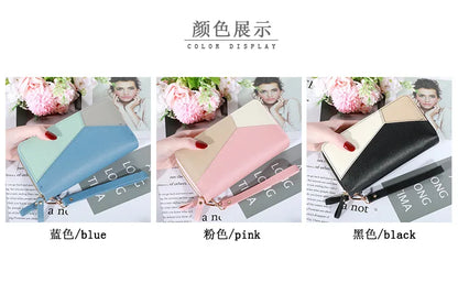 Long Women's Wallet Female Purses Tassel Coin Purse Card Holder Wallets Double Zipper Pu Leather Clutch Luxury Money Phone Bag - Smarsty