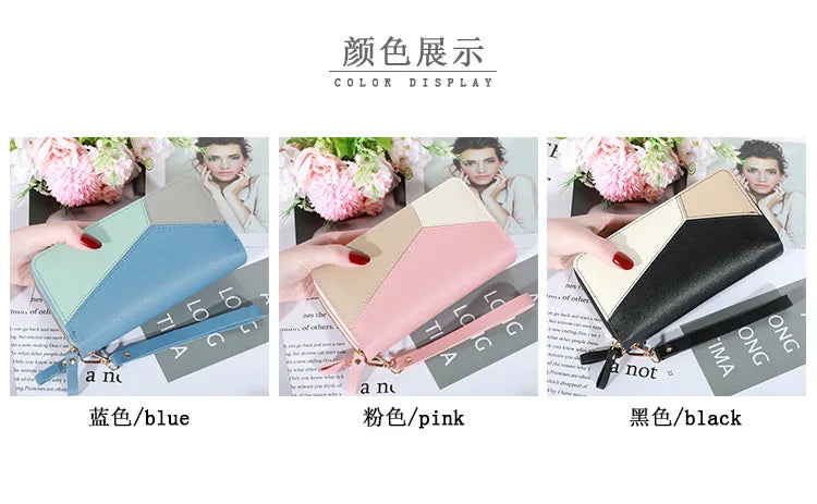Long Women's Wallet Female Purses Tassel Coin Purse Card Holder Wallets Double Zipper Pu Leather Clutch Luxury Money Phone Bag - Smarsty