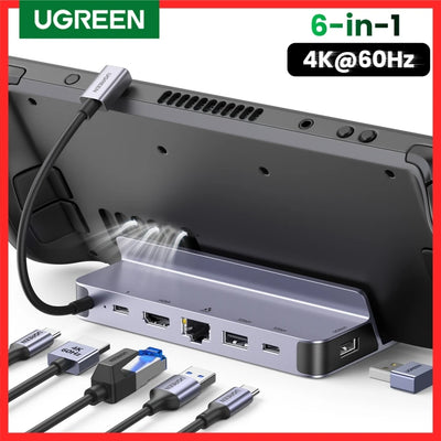 USB C Docking Station For Steam Deck 4K60 HDMI RJ45 - Smarsty