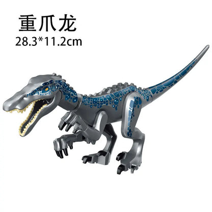 Jurassic World 3 Brutal Raptor Building Blocks Dinosaur Bricks Tyrannosaurus Indominus I-Rex Assemble Toy For Children by Smarsty