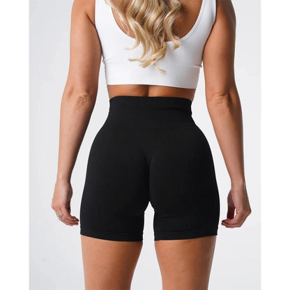 TKITK Spandex Solid Seamless Shorts Women Soft Workout Tights Fitness Yoga Pants Gym tight pants leggings cycling shark pants