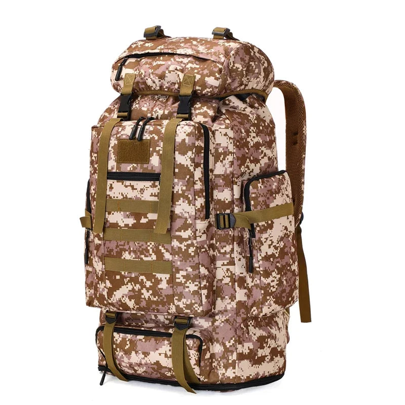80L/100L  Mountaineering Bag Climb Bag Tactical Backpacks Large Backpack Outdoors Hiking Camping Travel Bags - Smarsty