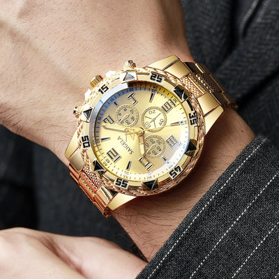 Men's Quartz Watch with Stainless Steel Band - Smarsty