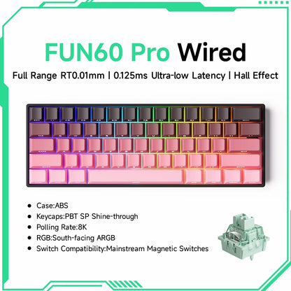 Mechanical Keyboard 60 Percent With Magnetic Switch ARGB
