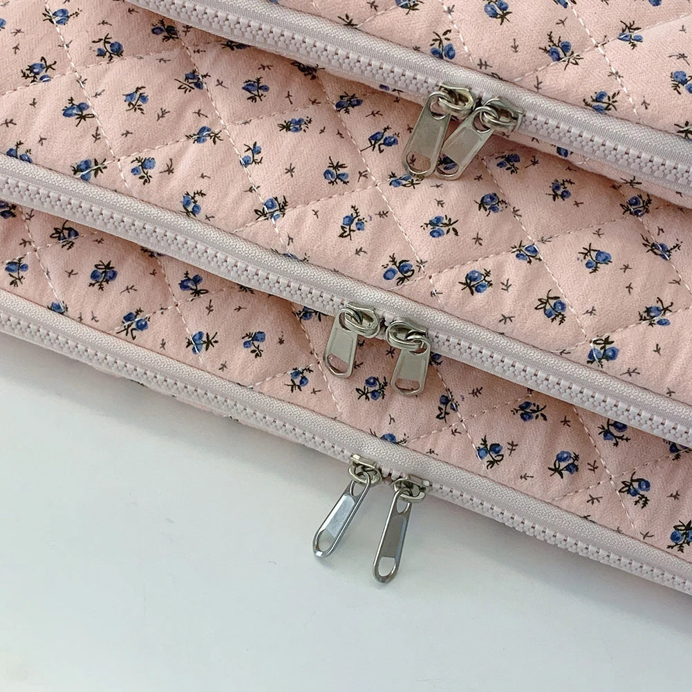 Flower Pattern Laptop Sleeve Case Bags Portable Computer Cover Bag Tablet Pouch for Macbook Air Pro 11 13 14 15 Inch Cover