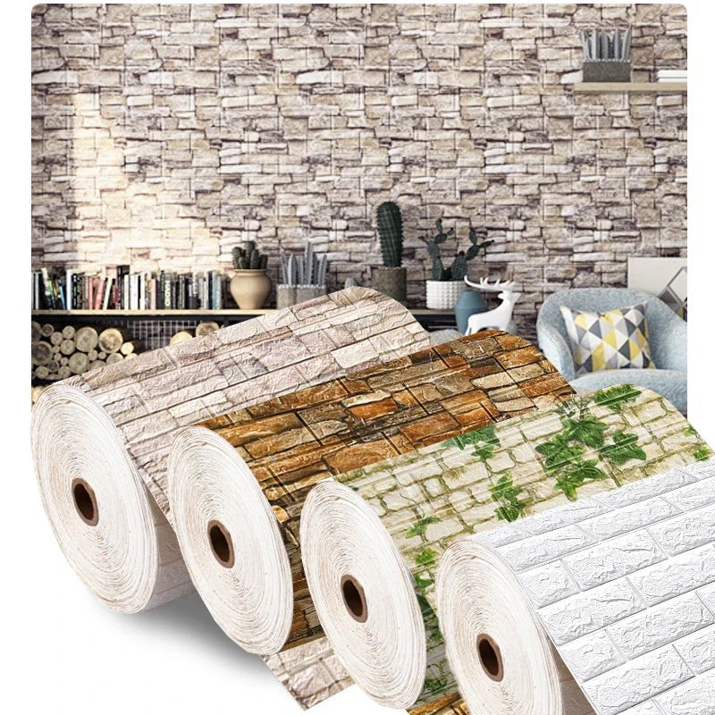 3D Foam Brick Wall Panels Self Adhesive Waterproof Decor - Smarsty