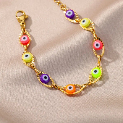 Gothic Rainbow Evil Eye Bracelet for Women - Smarsty