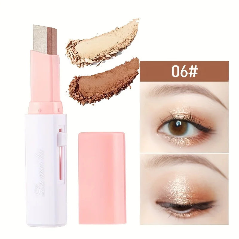2 In 1 Waterproof Highlighter Eyeshadow Stick with Glitter - Smarsty